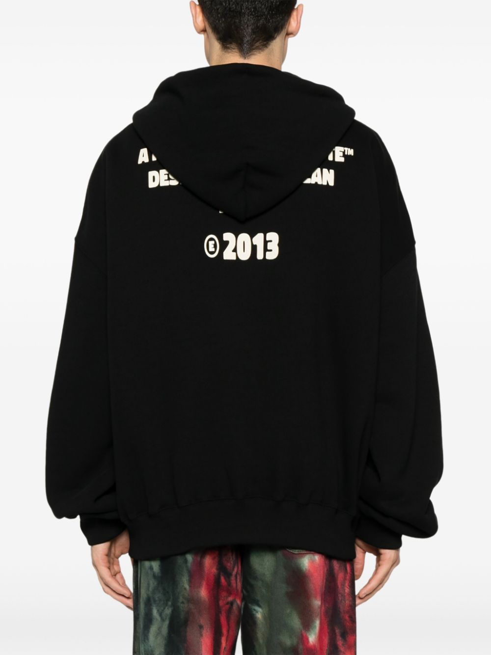 Shop Off-white Crystal-embellished Logo Hoodie In Black