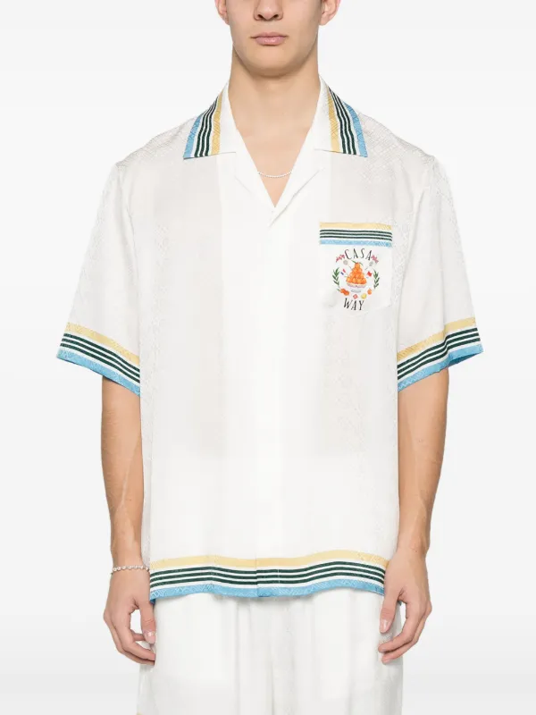 Casablanca CASA WAY 上下セット Casablanca Casa Way Monogram Shirt | White | FARFETCH
