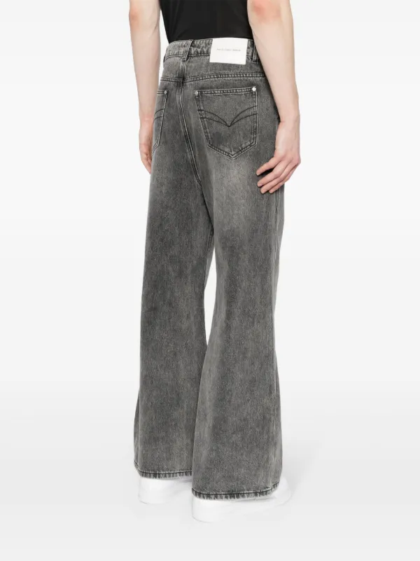 Feng Chen Wang cross-waistband straight-leg Jeans - Farfetch