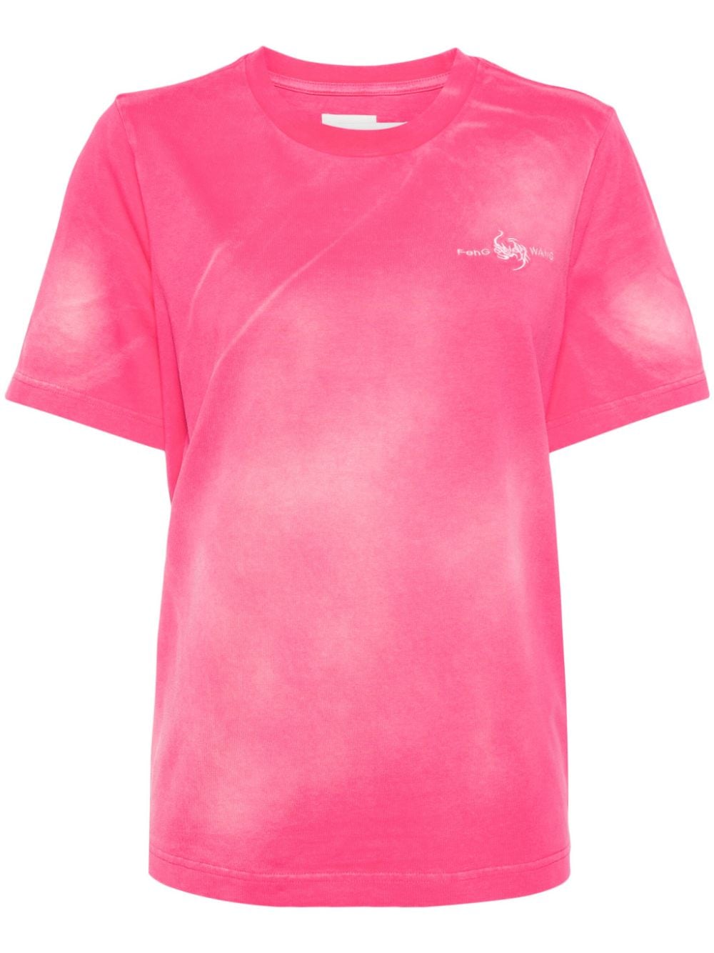 Feng Chen Wang T-shirt met tie-dye print Roze