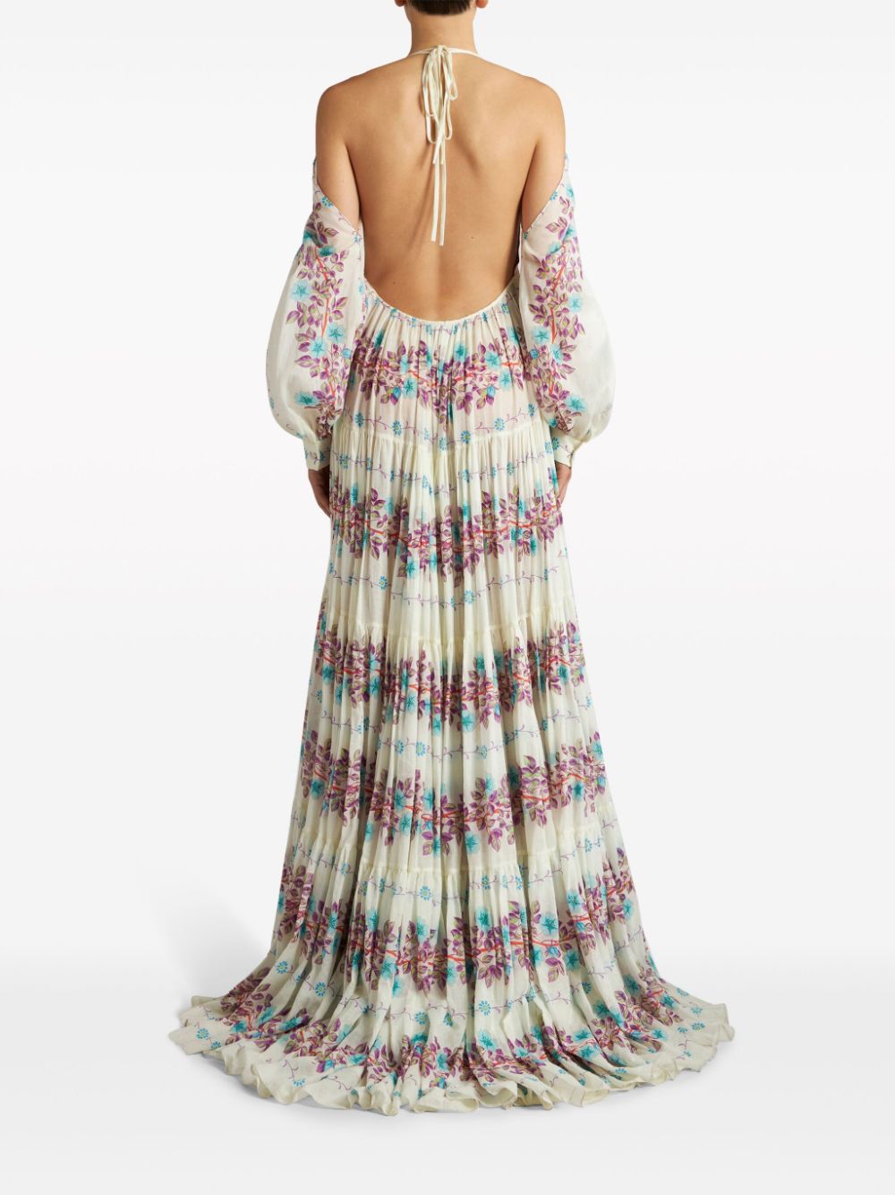 ETRO Flared maxi-jurk Wit