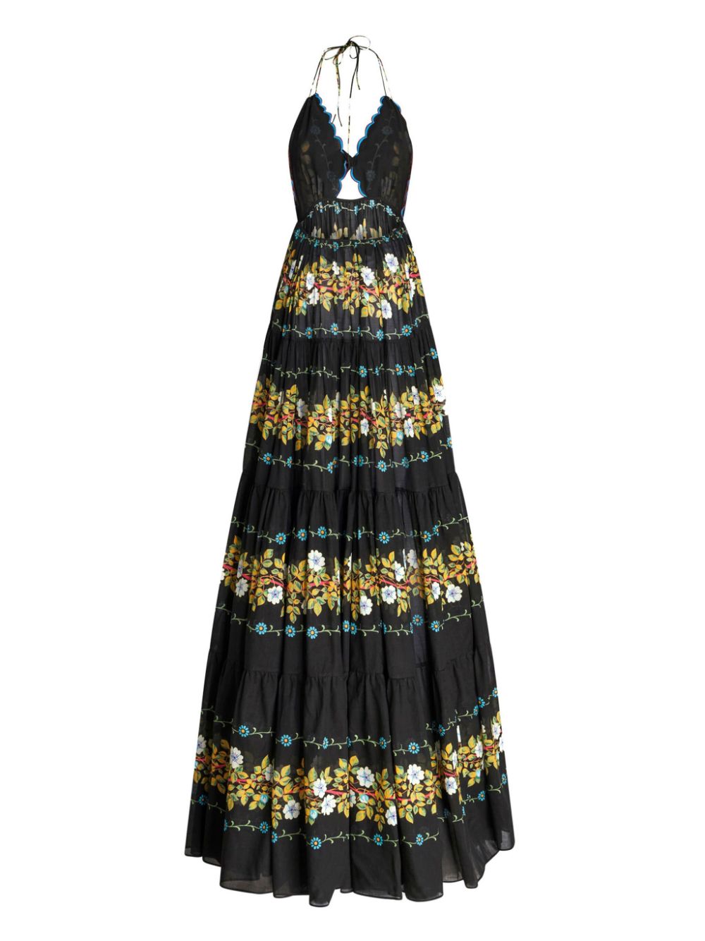 ETRO open back floral cotton maxi dress Women