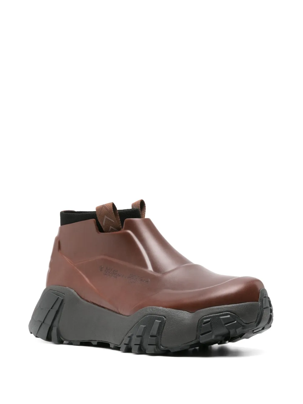 Shop Slam Jam X Vibram Rubber Core Ankle Boots In Brown