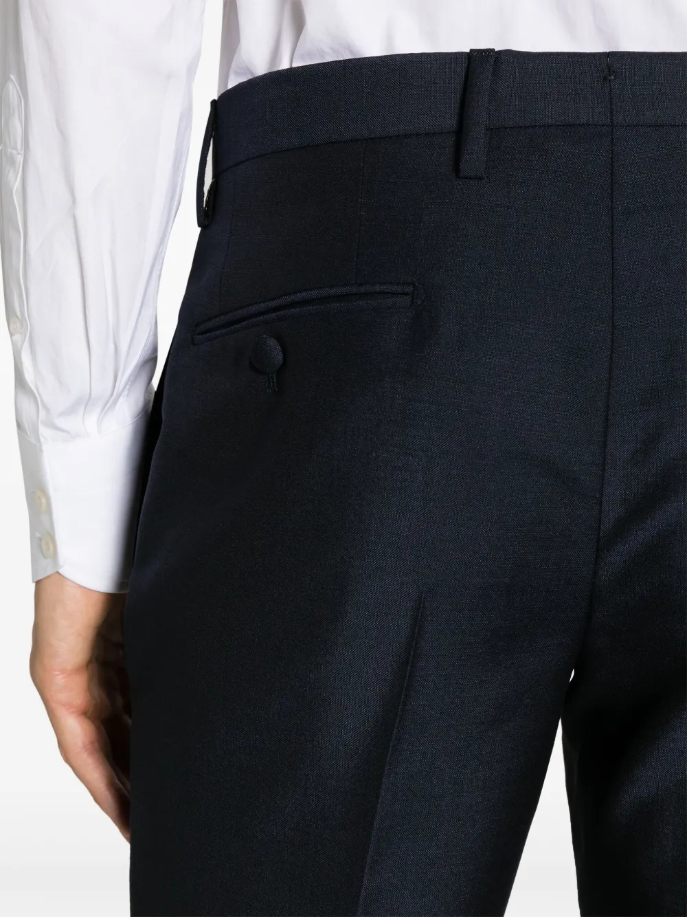 Single-Breasted Wool Blend Suit