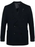 Lardini double-breasted wool blazer - Blue