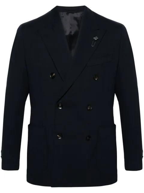 Lardini double-breasted wool blazer