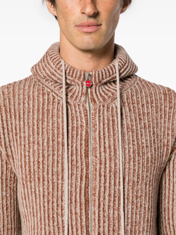 Ribbed discount hooded cardigan