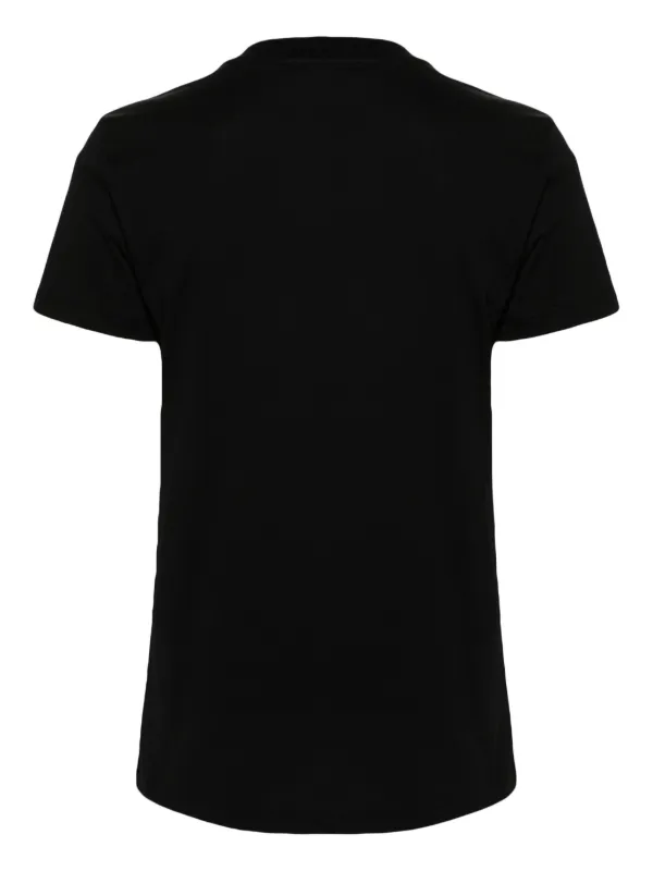 Max Mara Black Rhinestone Embellishment Logo T-shirt | ModeSens