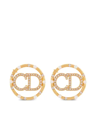 ディオール CLAIR D LUNE ピアス CDロゴ Christian Dior Pre-Owned