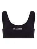 Jil Sander logo-print bikini top - Blue