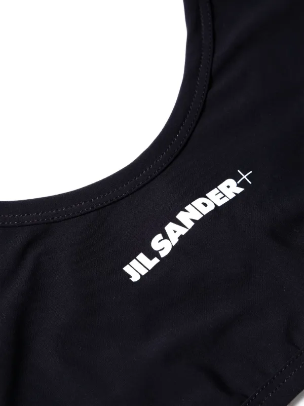 Jil Sander logo-print Bikini Top | Blue | FARFETCH