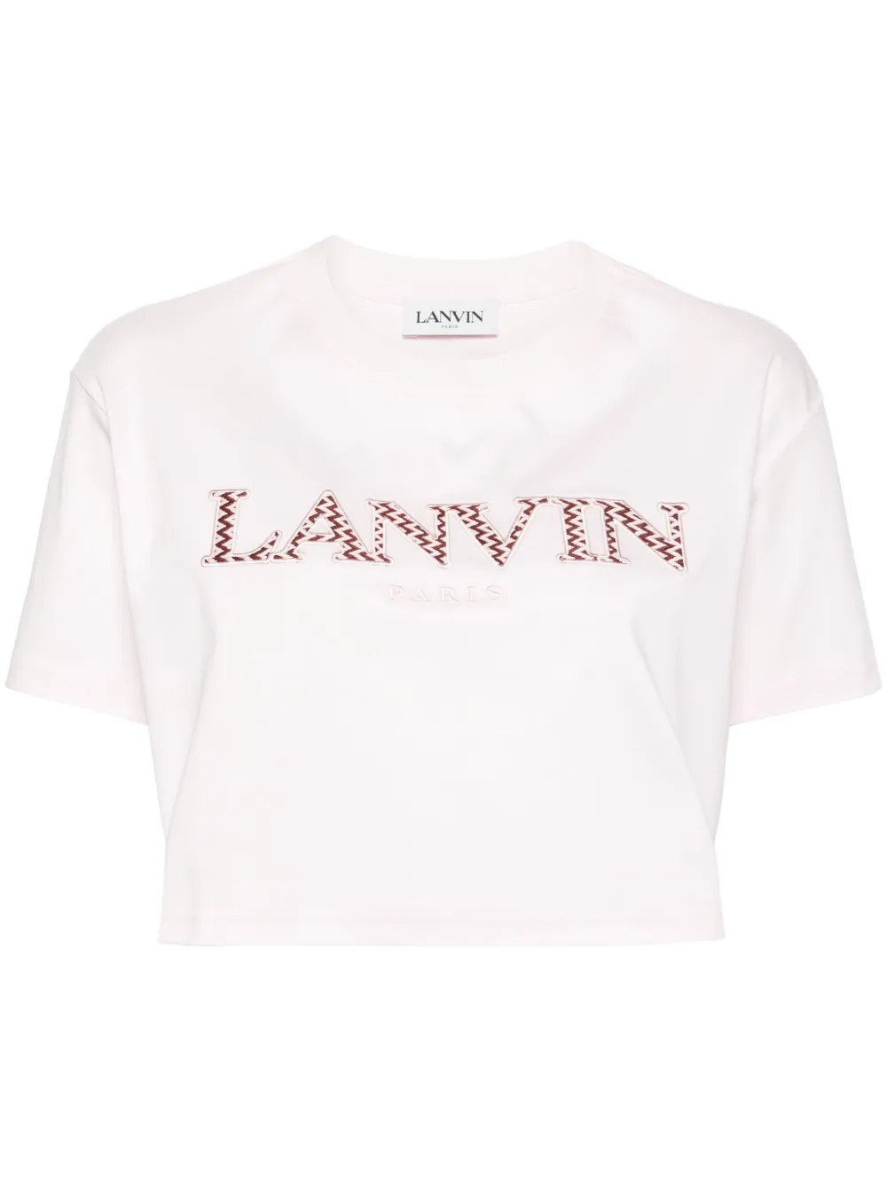 Lanvin Katoenen T-shirt met geborduurd logo Roze