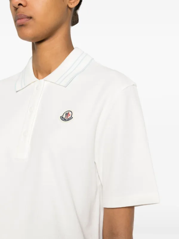 Moncler Camisa Polo Com Aplicação De Logo | Neutro | FARFETCH BR