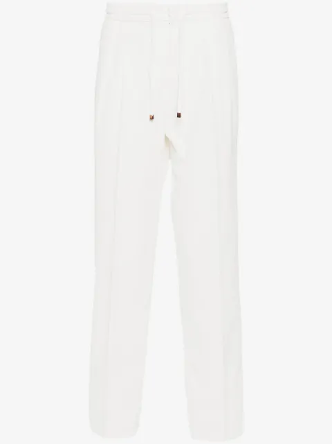 Brunello Cucinelli pressed-crease loose-fit trousers 