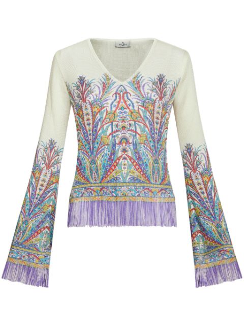 ETRO graphic-print knitted top Women