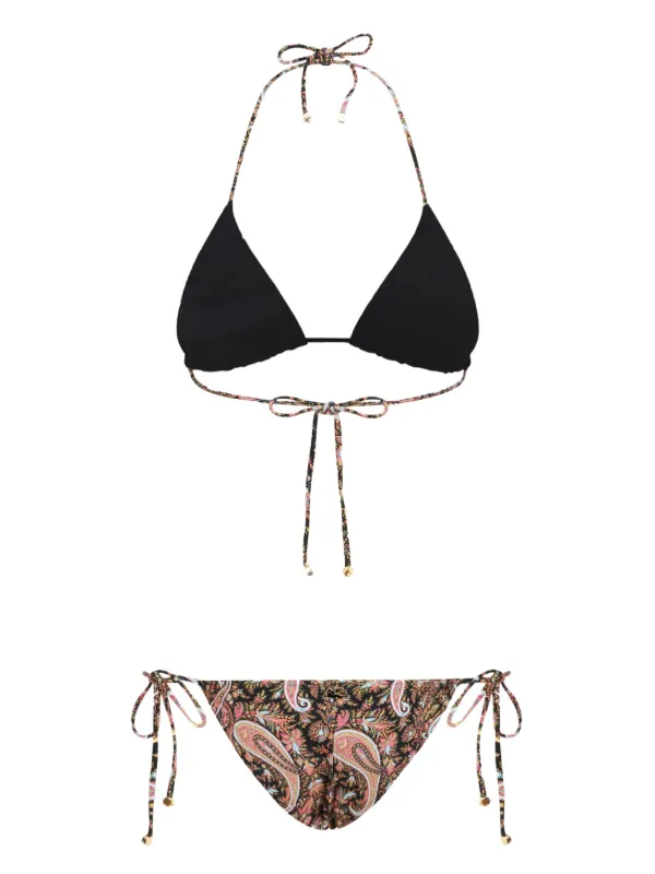 【ETRO】ホルターネックビキニ ETRO paisley-print Halterneck Bikini | Black | FARFETCH