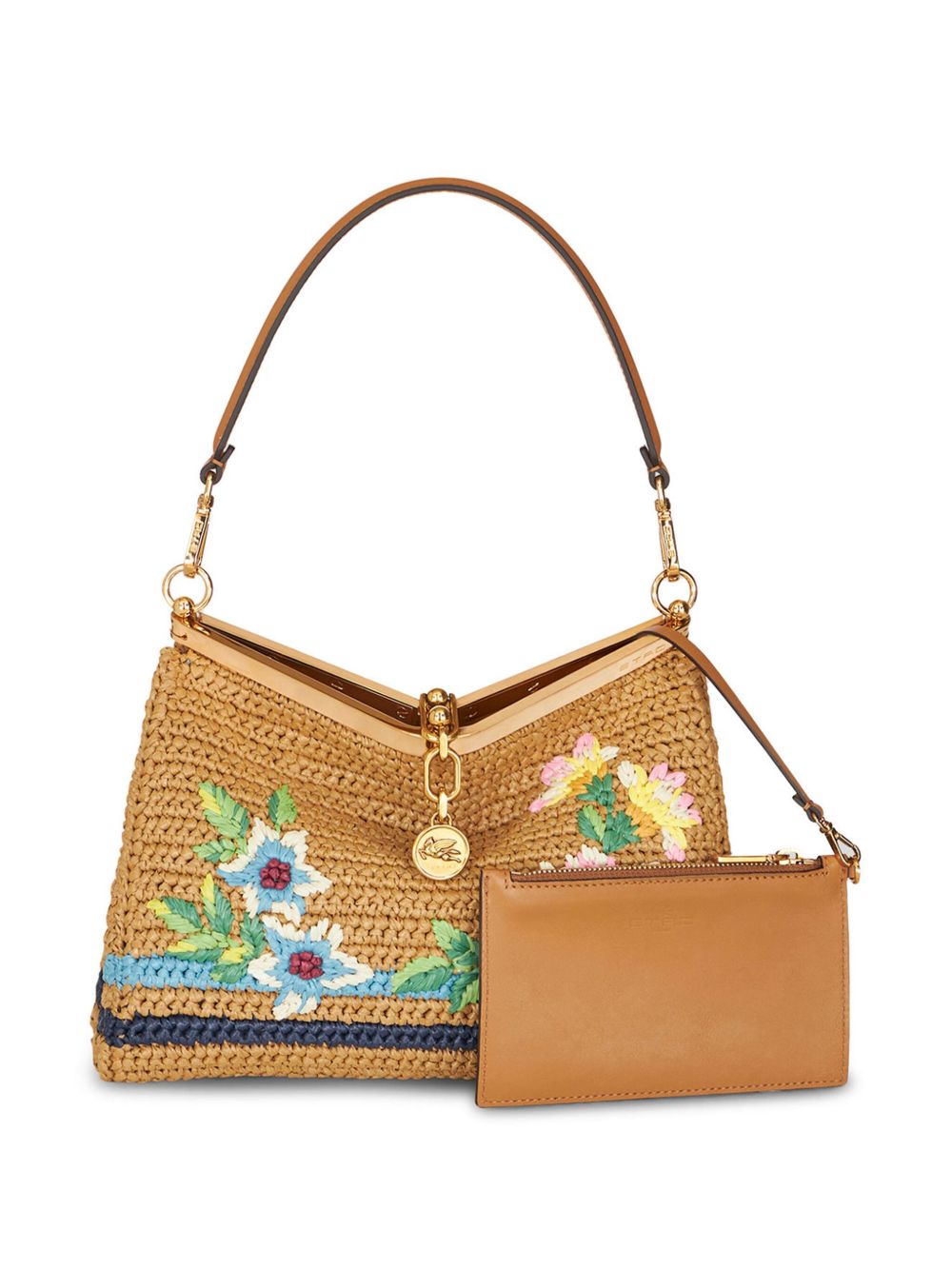 ETRO medium Vela raffia shoulder bag Women