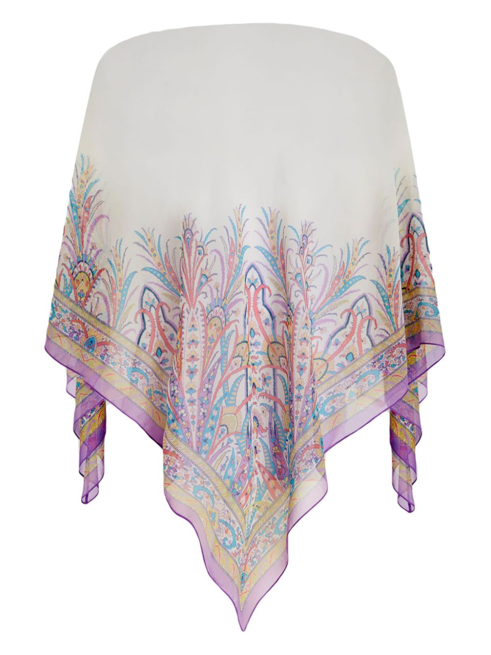 ETRO paisley-print boat-neck poncho Women