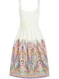 ETRO printed midi dress - White