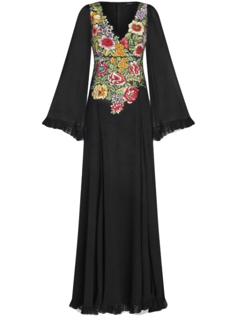 ETRO floral embroidered georgette dress Women