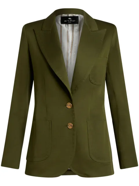 ETRO Pegaso-buttons single-breasted blazer
