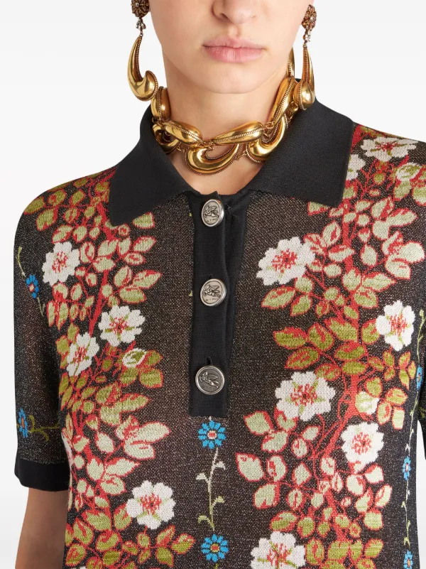 ETRO floral-jacquard Knit Dress | Black | FARFETCH 