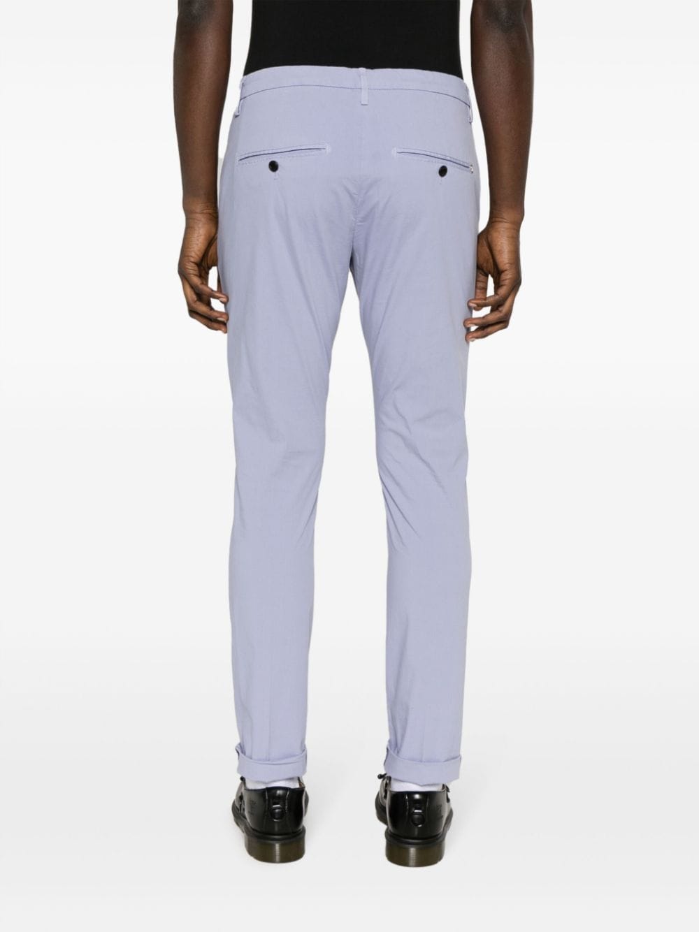 Shop Dondup Gaubert Mid-rise Tapered Trousers In Purple