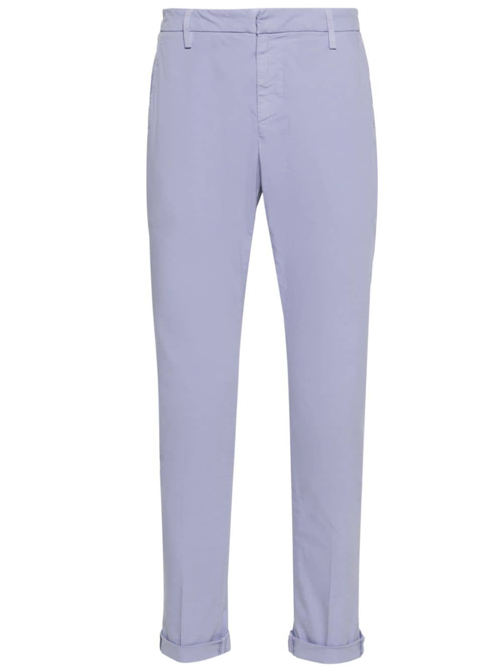 Dondup Gaubert Mid-rise Tapered Trousers In Purple