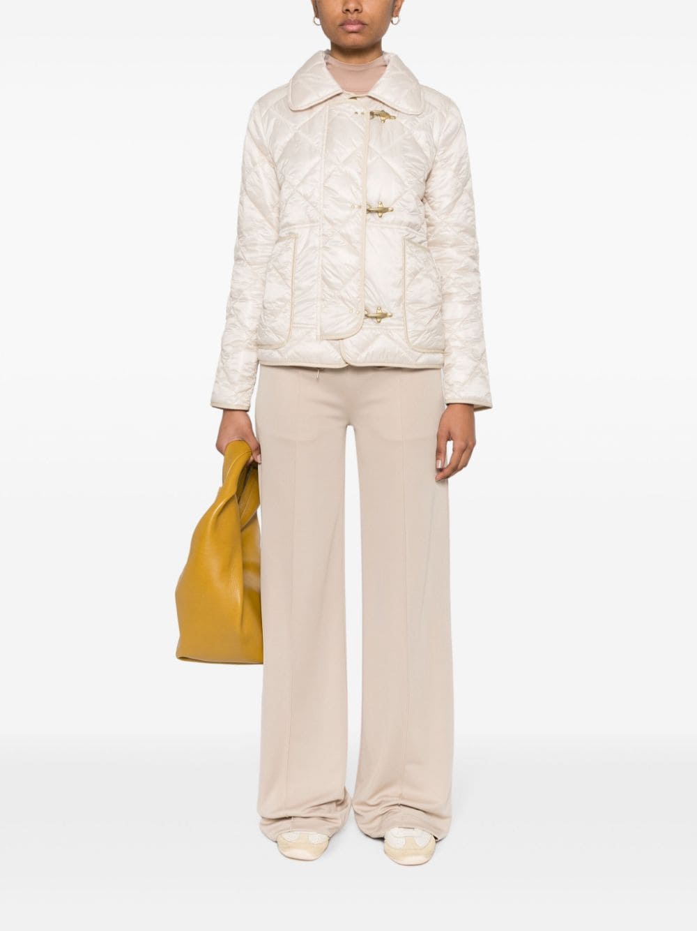 Shop Fay 3 Ganci Quilted Jacket In Neutrals