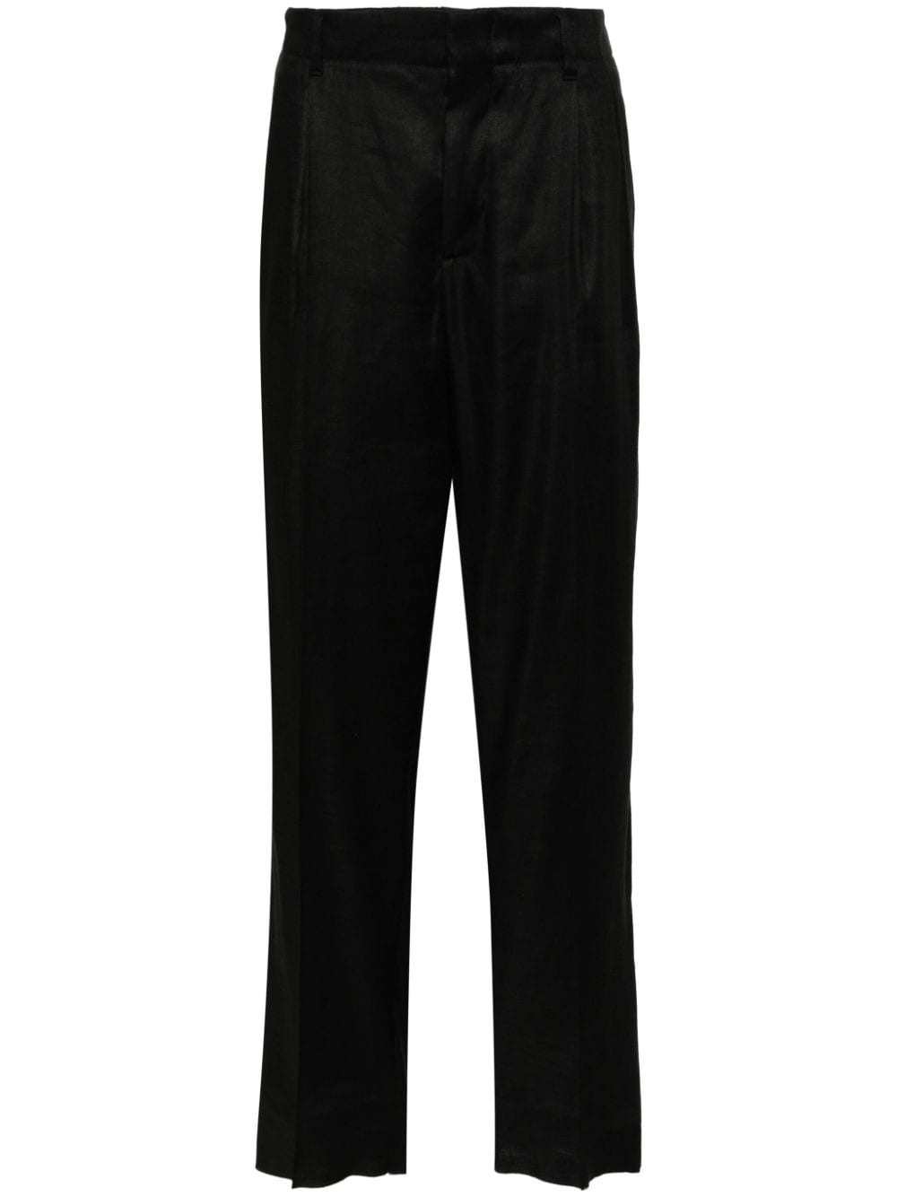 Lardini tapered-leg twill trousers - Schwarz