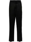 Lardini tapered-leg twill trousers - Black
