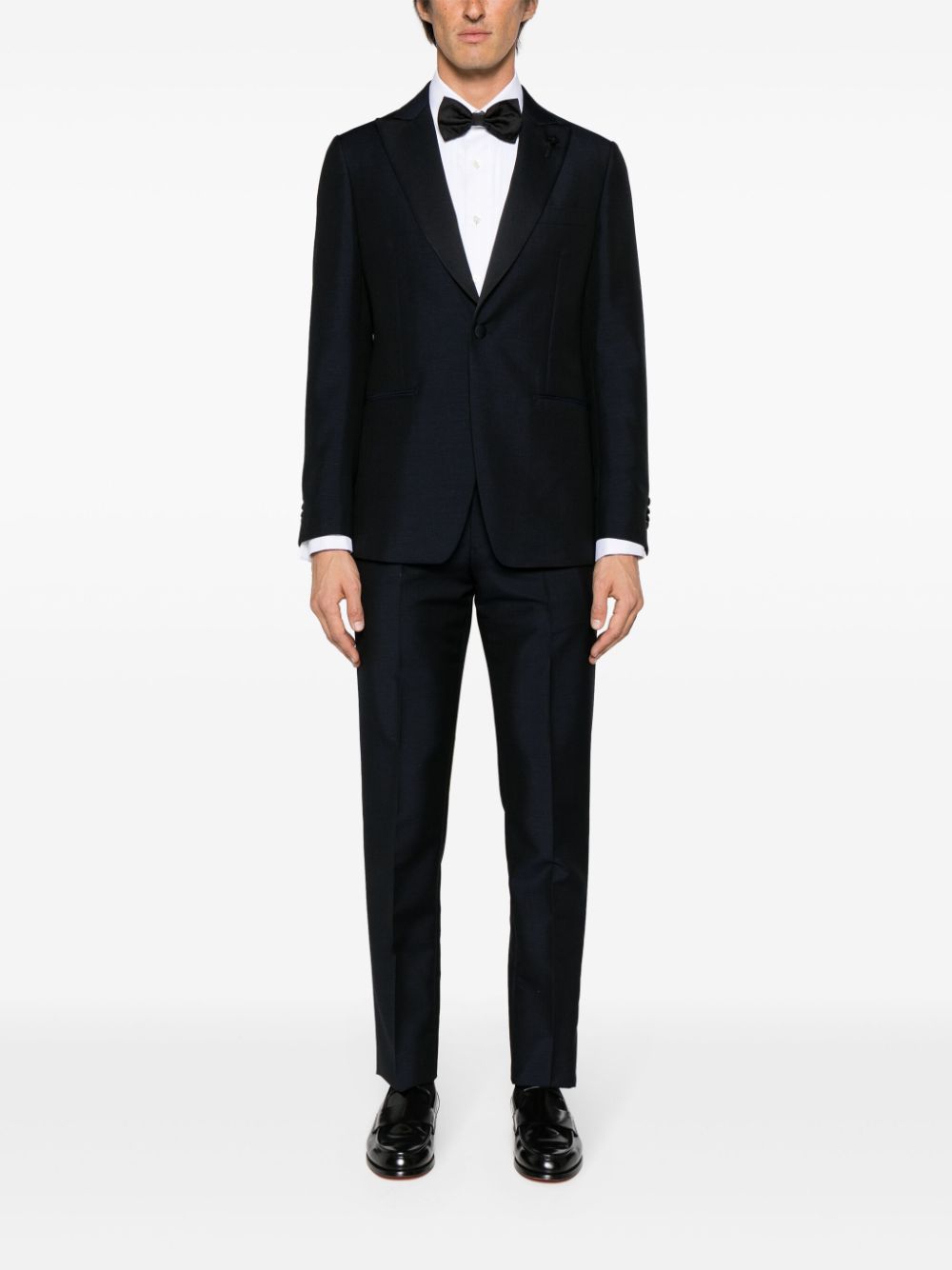 Lardini single-breasted wool blend suit - Blauw