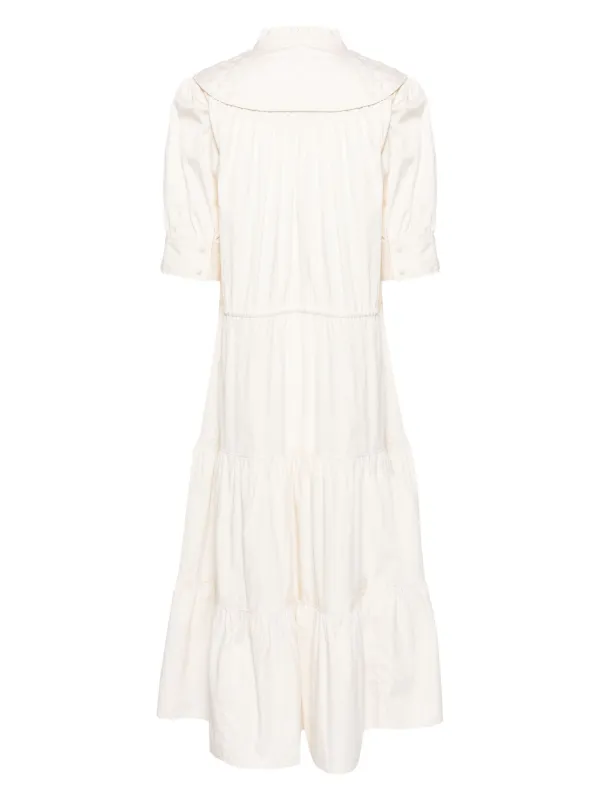Polo Ralph Lauren Elia Tiered Midi Dress Neutrals FARFETCH TR