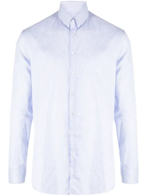 Giorgio Armani camisa de popelina con rayas estampadas