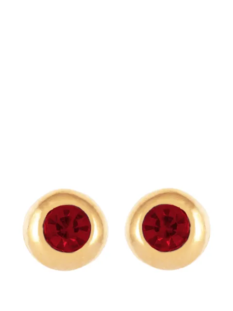 Susan Caplan Vintage 1980s Rediscovered ruby earrings