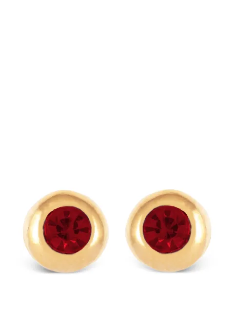 Susan Caplan Vintage 1980s Rediscovered ruby earrings