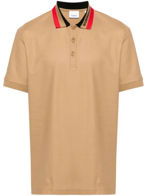 Burberry contrasting-collar cotton polo shirt Men