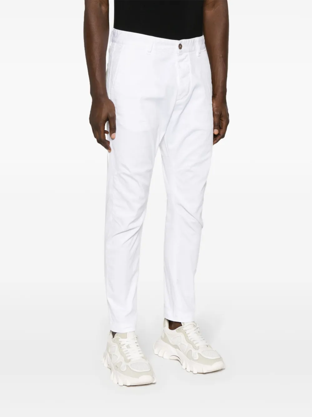 Shop Dsquared2 Sexy Tapered Trousers In White