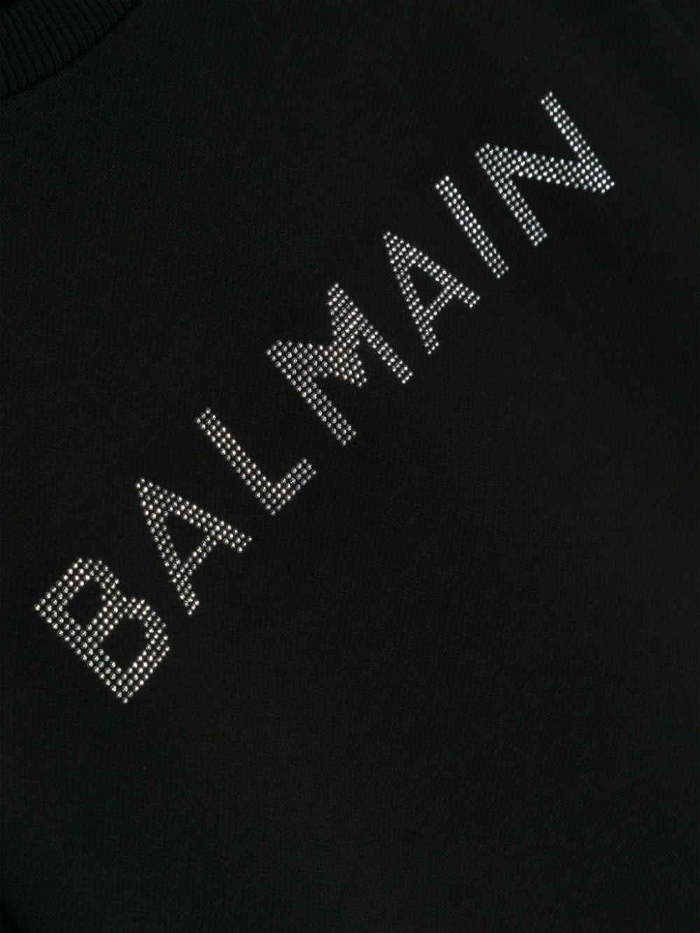 Shop Balmain Crystal-embellished Logo Sweatshirt In Black