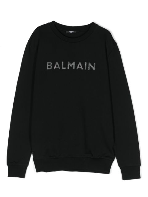 crystal-embellished logo sweatshirt