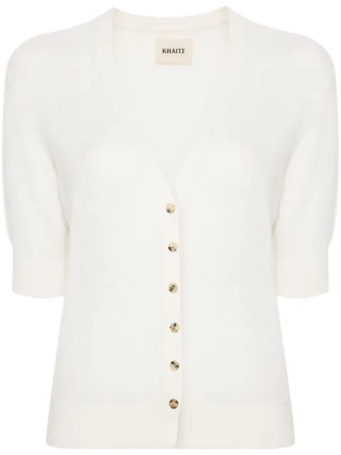 KHAITE Dianna short-sleeve cardigan