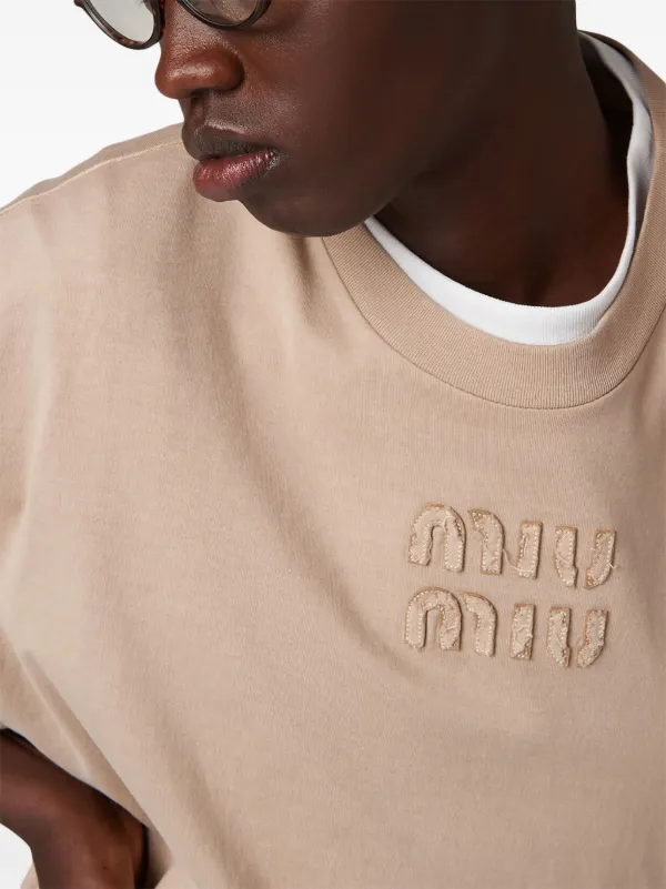 Miu Miu ロゴ ミニドレス - Farfetch 