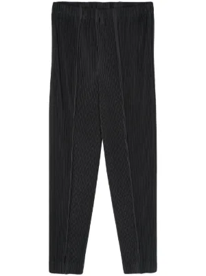 Homme Plissé Issey Miyake Men's Loose Straight Leg JF104 Pant in Black  Homme Plisse Issey Miyake