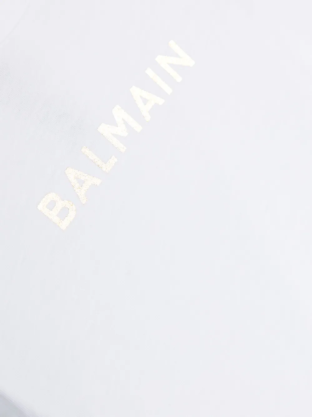 Shop Balmain Logo-print Cotton T-shirt In White