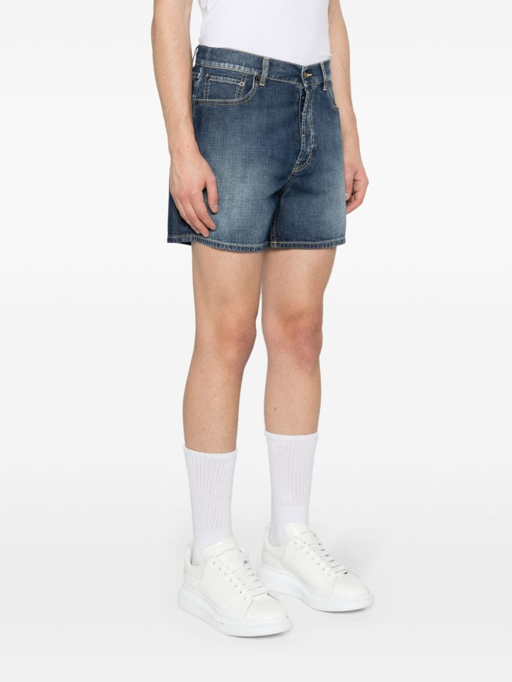 Alexander McQueen Denim shorts Blauw
