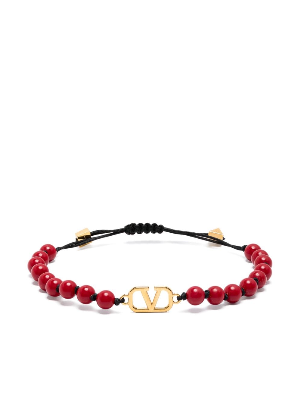 Valentino Garavani Vlogo-plaque Bracelet In Red