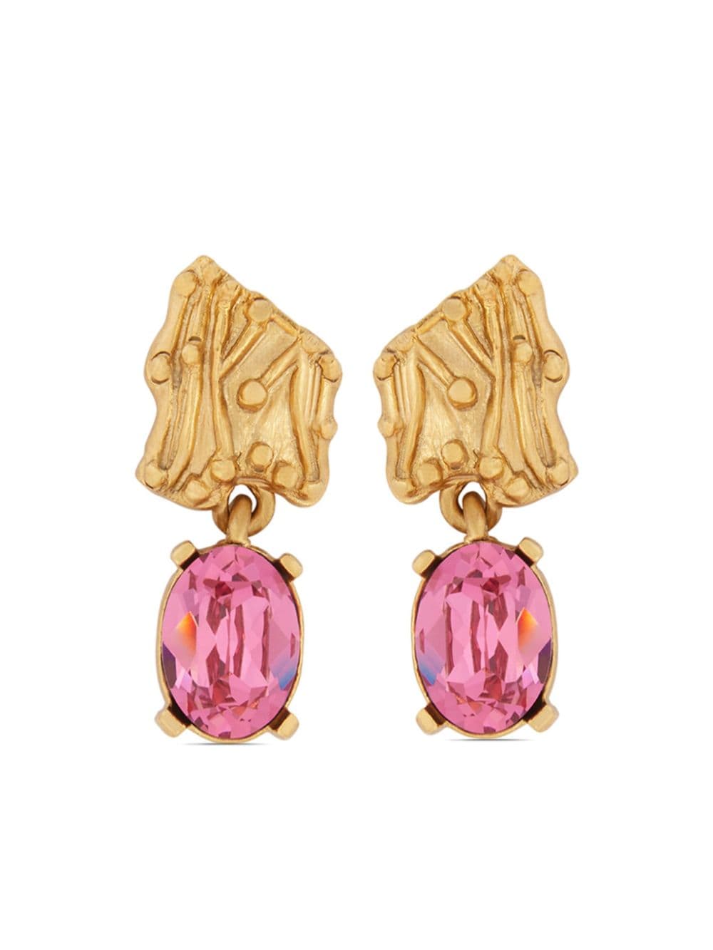 Oscar De La Renta Crystal-embellished Drop Earrings In Multi