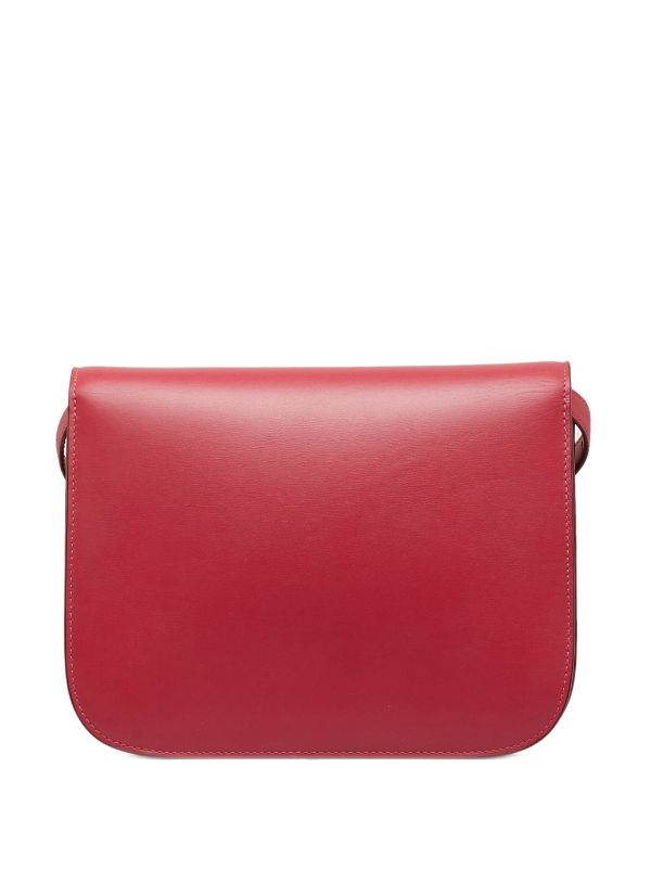 Women celine medium online classic leather shoulder bag