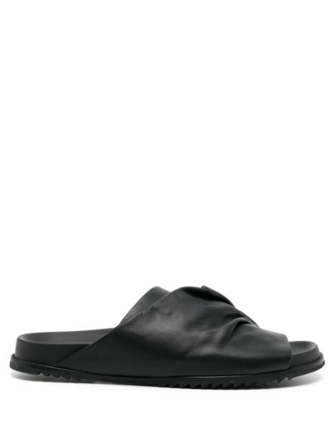 Rick Owens Morbius Granola leather sliders