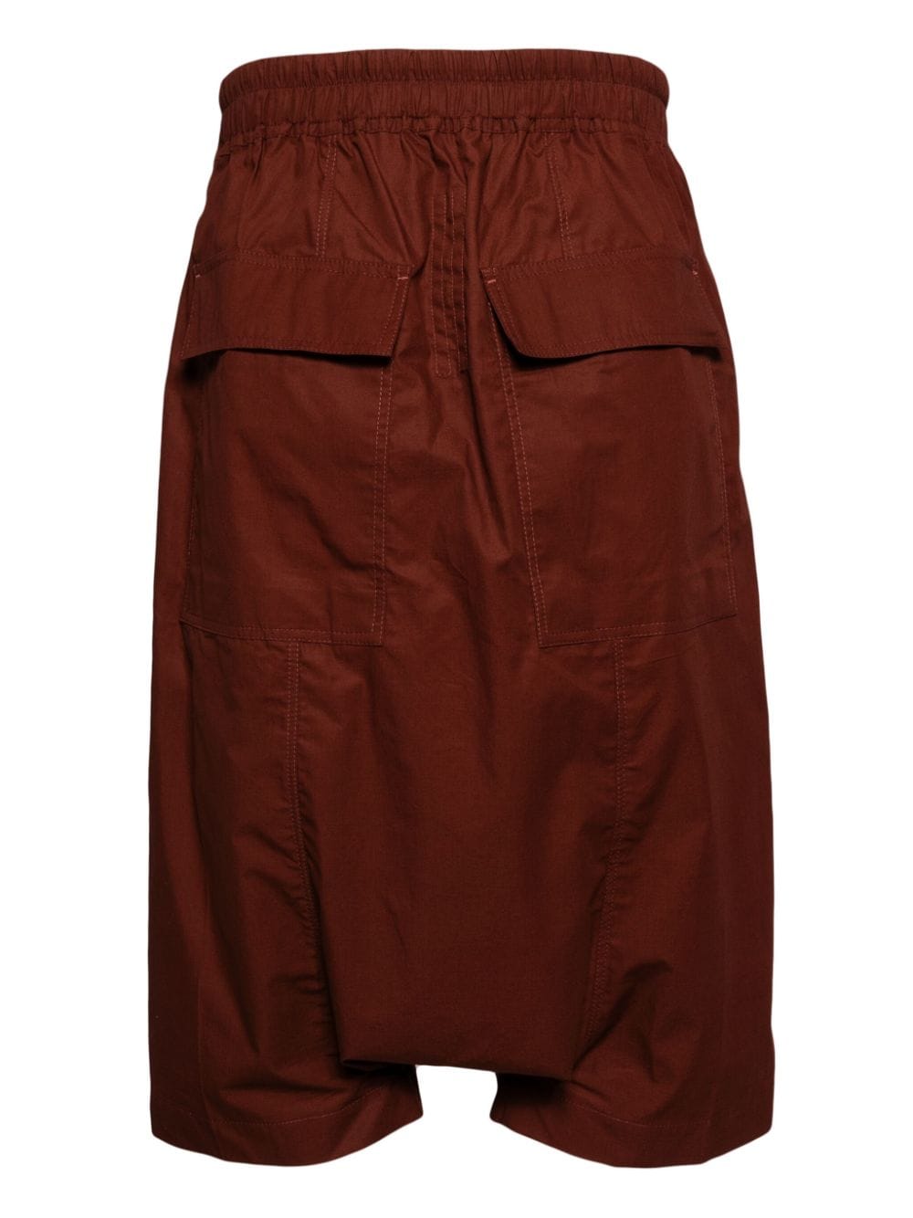 Shop Rick Owens Pods Cotton Shorts In 褐色